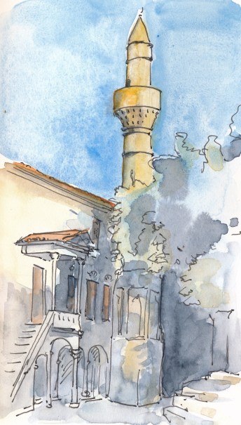 Haji-Hassan Moschee in Kos-Stadt. Besonders angetan hatte es mir der zierliche Rokokko-Vorbau. 